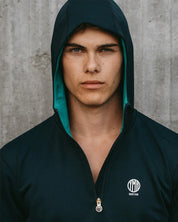 ÅSUNDEN MEN'S HALF ZIP NAVY/WARM GREEN