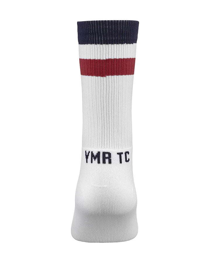 ÅSUNDEN MID CREW SOCKS OFF-WHITE/NAVY/BURGUNDY