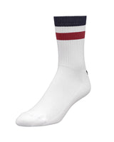 ÅSUNDEN MID CREW SOCKS OFF-WHITE/NAVY/BURGUNDY